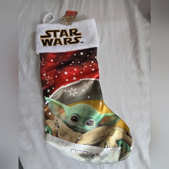 Star wars kurt adler Yoda disney CHRISTMAS STOCKING NEW - Picture 1 of 2